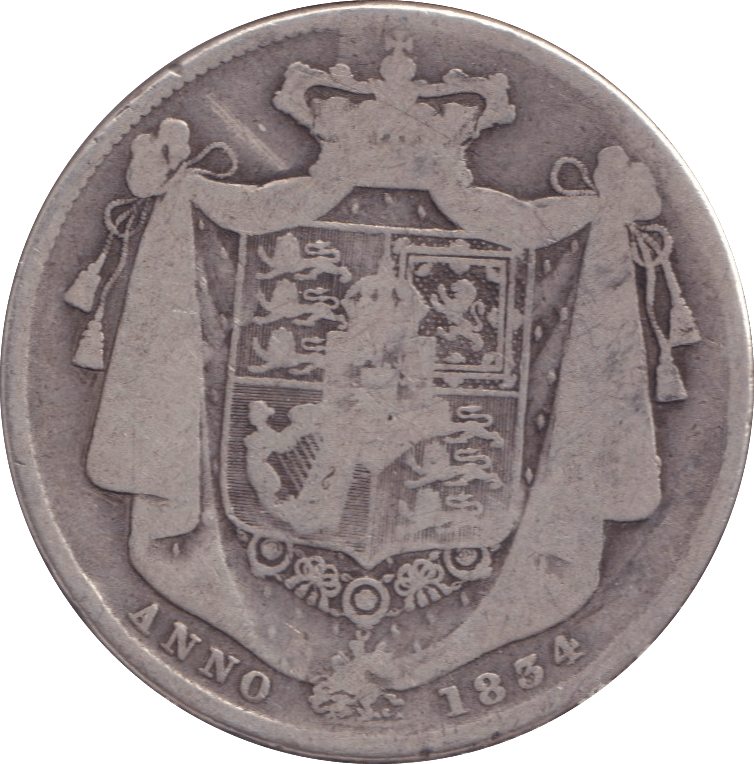 1834 HALFCROWN ( FINE ) - HALFCROWN - Cambridgeshire Coins