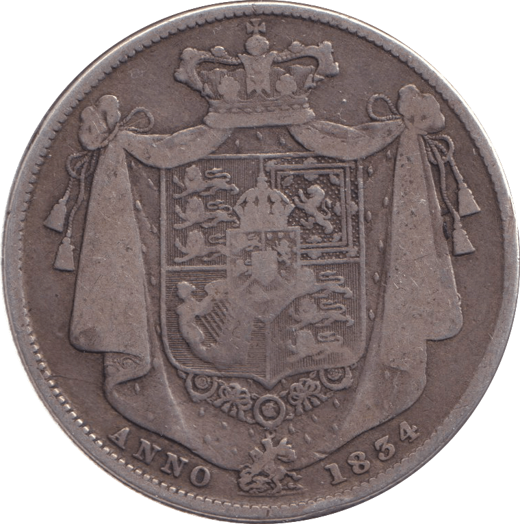 1834 HALFCROWN ( FINE ) - HALFCROWN - Cambridgeshire Coins