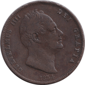 1834 HALFPENNY ( FINE ) - HALFPENNY - Cambridgeshire Coins
