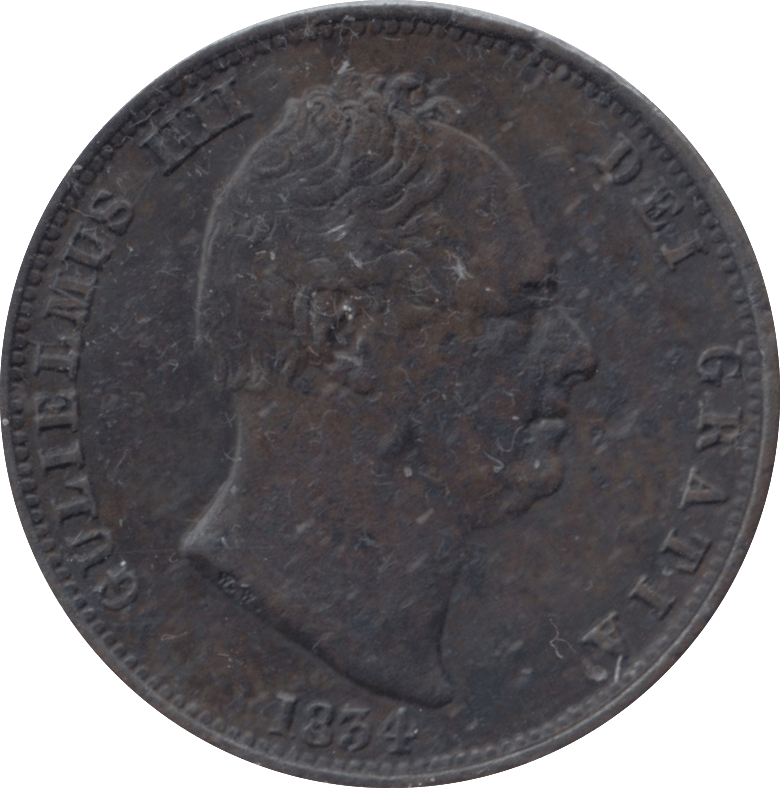1834 HALFPENNY ( GVF ) - HALFPENNY - Cambridgeshire Coins