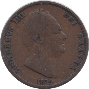 1834 HALFPENNY ( NF ) - Halfpenny - Cambridgeshire Coins