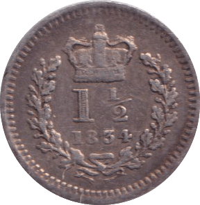 1834 MAUNDY ONE HALF PENNY ( GVF ) - MAUNDY ONE HALF PENNY - Cambridgeshire Coins