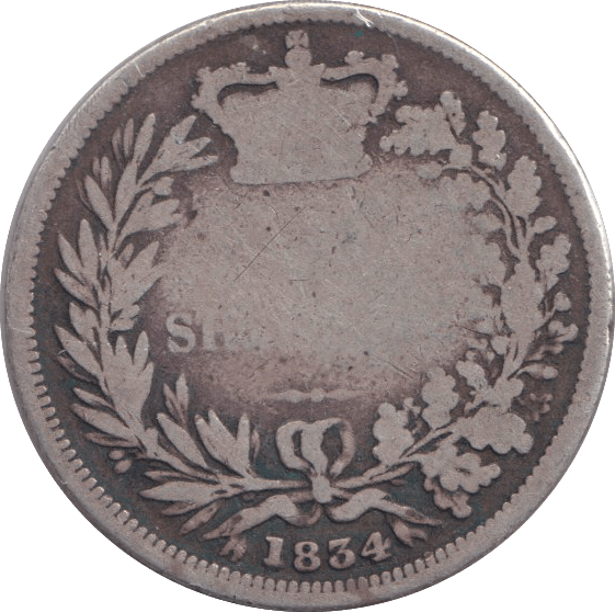 1834 SHILLING ( FAIR ) - SHILLING - Cambridgeshire Coins