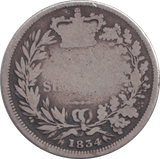 1834 SHILLING ( FAIR ) - SHILLING - Cambridgeshire Coins