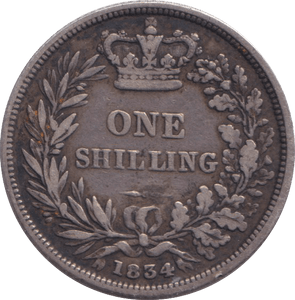 1834 SHILLING ( FINE ) 3 - SHILLING - Cambridgeshire Coins