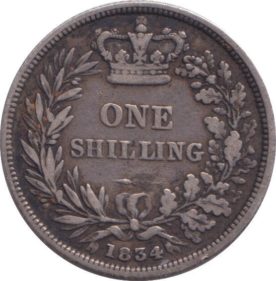 1834 SHILLING ( FINE ) 3 - SHILLING - Cambridgeshire Coins