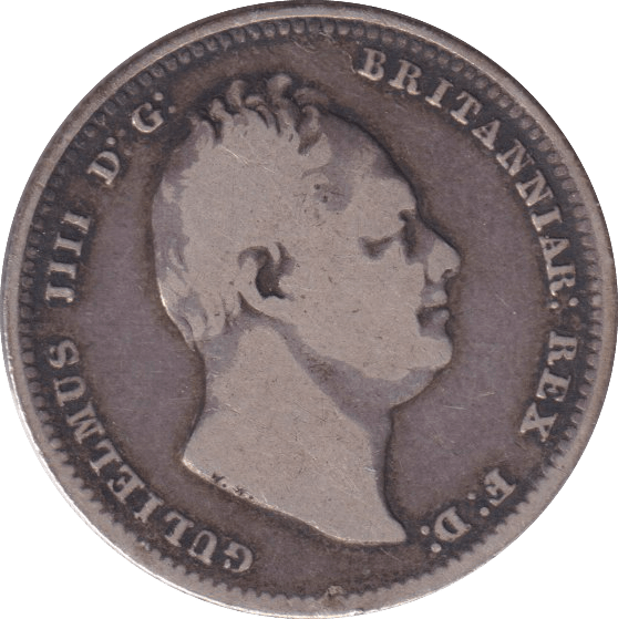 1834 SHILLING ( FINE ) 4 - SHILLING - Cambridgeshire Coins