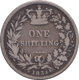 1834 SHILLING ( FINE ) 4 - SHILLING - Cambridgeshire Coins