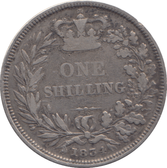 1834 SHILLING ( FINE ) - SHILLING - Cambridgeshire Coins