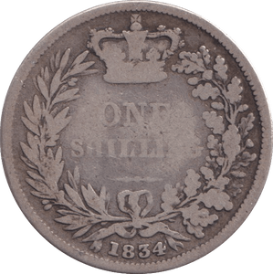 1834 SHILLING ( FINE ) - SHILLING - Cambridgeshire Coins