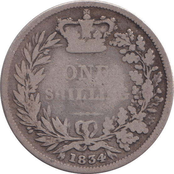 1834 SHILLING ( FINE ) - SHILLING - Cambridgeshire Coins