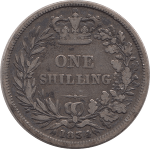 1834 SHILLING ( FINE ) - SHILLING - Cambridgeshire Coins