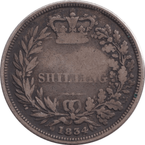 1834 SHILLING ( NF ) - SHILLING - Cambridgeshire Coins