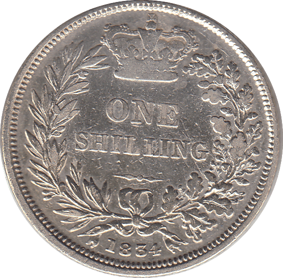 1834 SHILLING ( VF ) - SHILLING - Cambridgeshire Coins