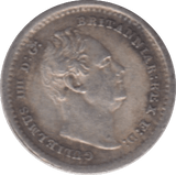 1834 SILVER THREE HALFPENCE ( GVF ) - THREE HALF PENCE - Cambridgeshire Coins