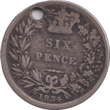 1834 SIXPENCE ( FAIR ) - SIXPENCE - Cambridgeshire Coins