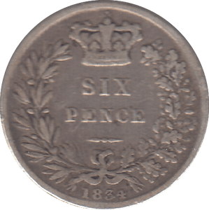 1834 SIXPENCE ( FINE ) - SIXPENCE - Cambridgeshire Coins