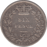 1834 SIXPENCE ( FINE ) - SIXPENCE - Cambridgeshire Coins