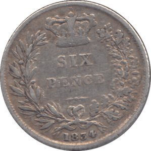1834 SIXPENCE ( FINE ) - SIXPENCE - Cambridgeshire Coins