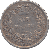 1834 SIXPENCE ( FINE ) - SIXPENCE - Cambridgeshire Coins