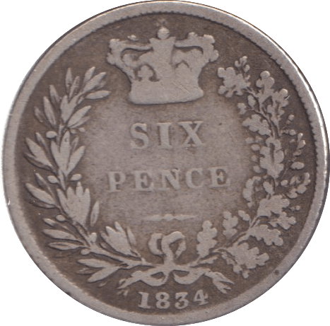 1834 SIXPENCE ( FINE ) - WORLD COINS - Cambridgeshire Coins