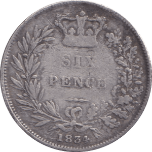 1834 SIXPENCE ( GF ) - SIXPENCE - Cambridgeshire Coins