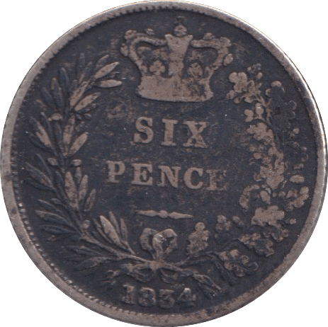 1834 SIXPENCE ( GF ) - SIXPENCE - Cambridgeshire Coins