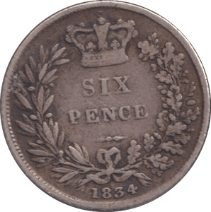1834 SIXPENCE ( GF ) - SIXPENCE - Cambridgeshire Coins