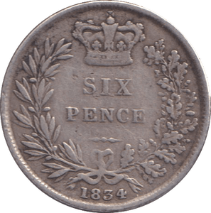 1834 SIXPENCE ( GVF ) - SIXPENCE - Cambridgeshire Coins