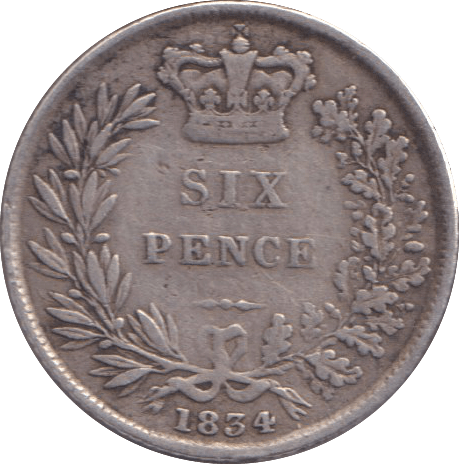 1834 SIXPENCE ( GVF ) - SIXPENCE - Cambridgeshire Coins