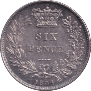 1834 SIXPENCE ( GVF ) - SIXPENCE - Cambridgeshire Coins