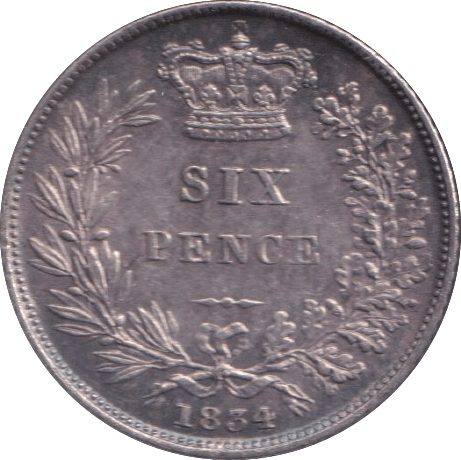 1834 SIXPENCE ( GVF ) - SIXPENCE - Cambridgeshire Coins