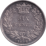 1834 SIXPENCE ( GVF ) - SIXPENCE - Cambridgeshire Coins