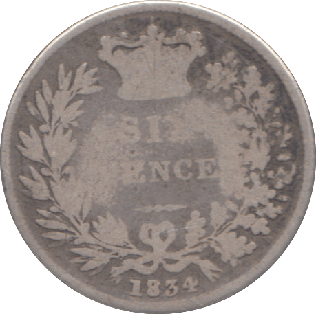 1834 SIXPENCE ( NF ) - SIXPENCE - Cambridgeshire Coins
