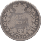 1834 SIXPENCE ( NF ) - SIXPENCE - Cambridgeshire Coins