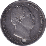 1834 SIXPENCE ( VF ) HOLED - SIXPENCE - Cambridgeshire Coins