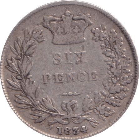 1834 SIXPENCE ( VF ) - SIXPENCE - Cambridgeshire Coins