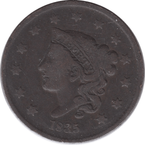 1835 1 CENT USA - WORLD COINS - Cambridgeshire Coins