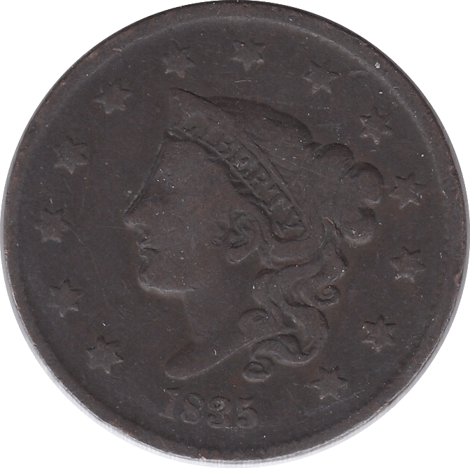 1835 1 CENT USA - WORLD COINS - Cambridgeshire Coins