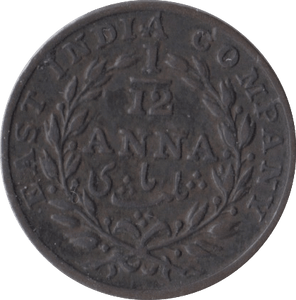1835 1/12 ANNA INDIA - WORLD COINS - Cambridgeshire Coins