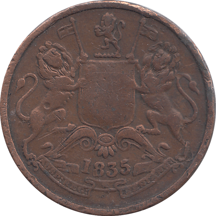 1835 1/2 ANNA EAST INDIA - WORLD COINS - Cambridgeshire Coins