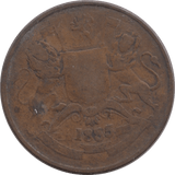1835 1/2 ANNA INDIA - WORLD COINS - Cambridgeshire Coins