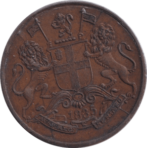 1835 1/4 ANNA INDIA - WORLD COINS - Cambridgeshire Coins