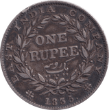 1835 EAST INDIA COMPANY ONE RUPEE - WORLD COINS - Cambridgeshire Coins