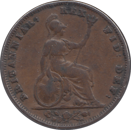 1835 FARTHING F60 ( FINE ) - FARTHING - Cambridgeshire Coins
