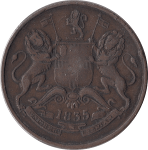 1835 HALF ANNA EAST INDIA COMPANY - WORLD COINS - Cambridgeshire Coins