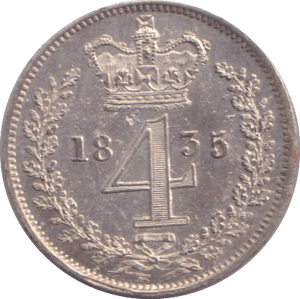 1835 MAUNDY FOURPENCE ( UNC ) - MAUNDY FOURPENCE - Cambridgeshire Coins