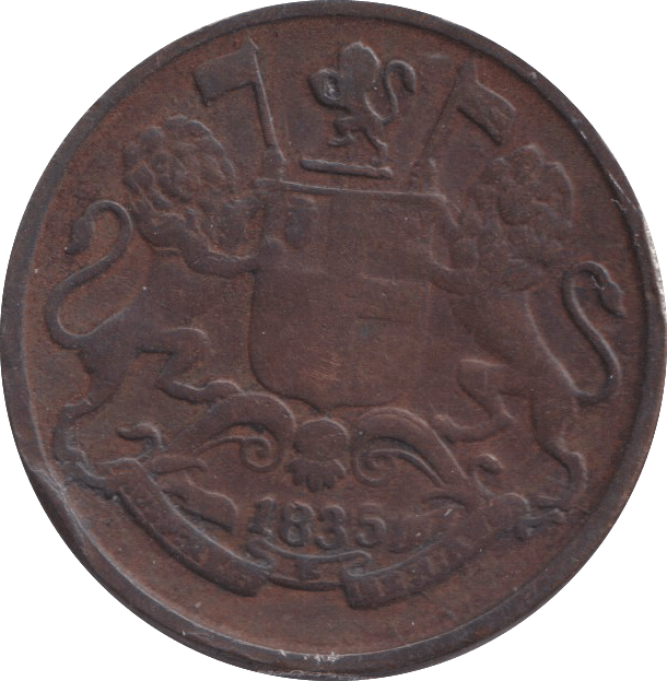 1835 ONE QUARTER ANNA BRITISH INDIA - WORLD COINS - Cambridgeshire Coins