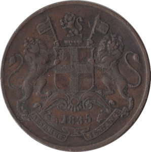 1835 QUARTER ANNA EAST INDIA COMPANY - WORLD COINS - Cambridgeshire Coins