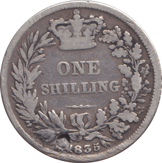 1835 SHILLING ( NF ) (PLUGGED) - SHILLING - Cambridgeshire Coins